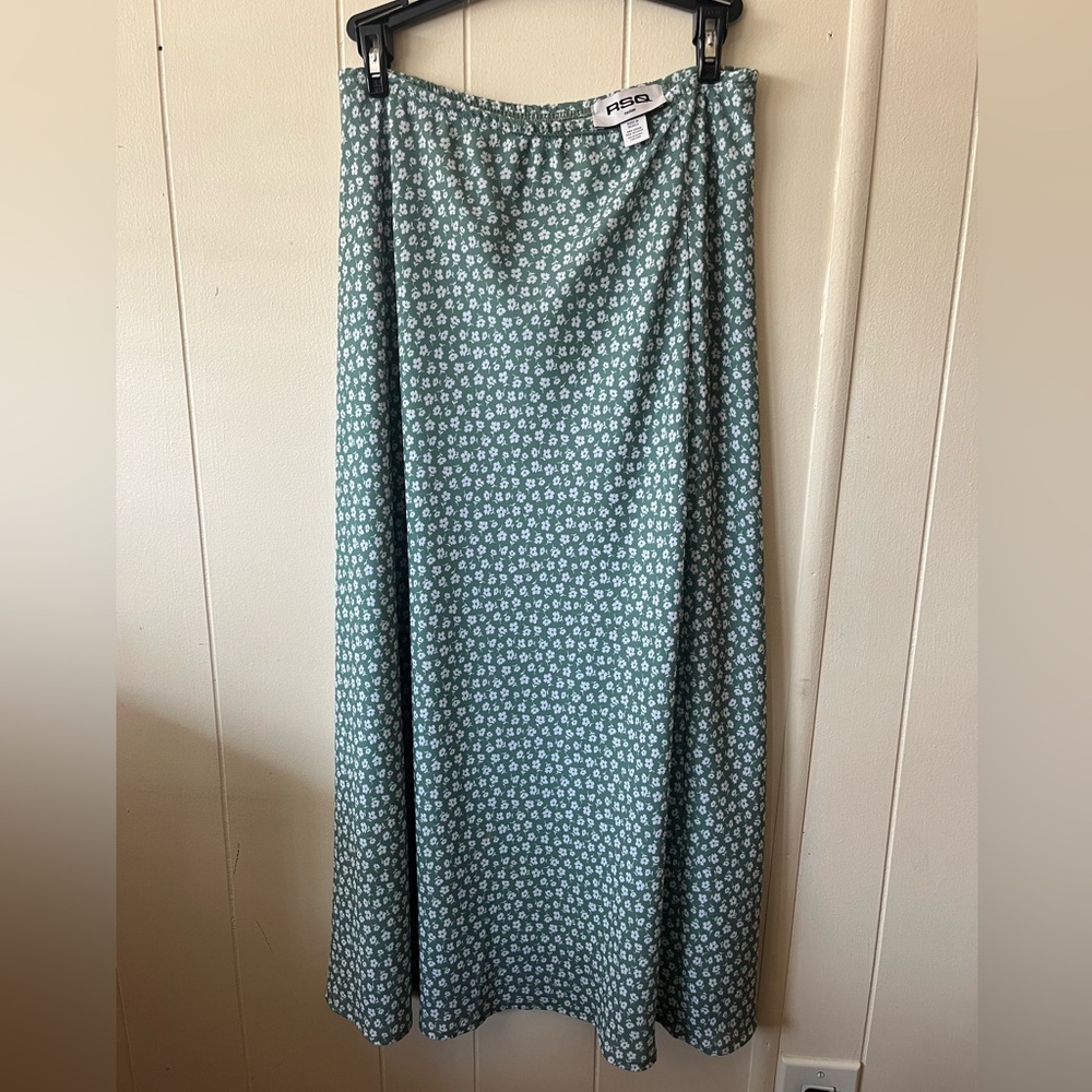 RSQ Blue Maxi A-Line Skirt Casual Resort Wear
